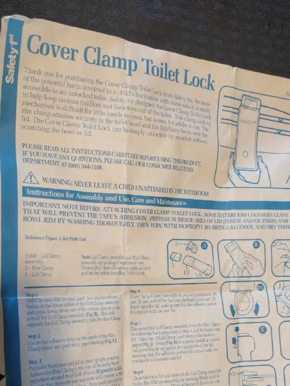 Safety 1st Cover Clamp Toilet Lock - White